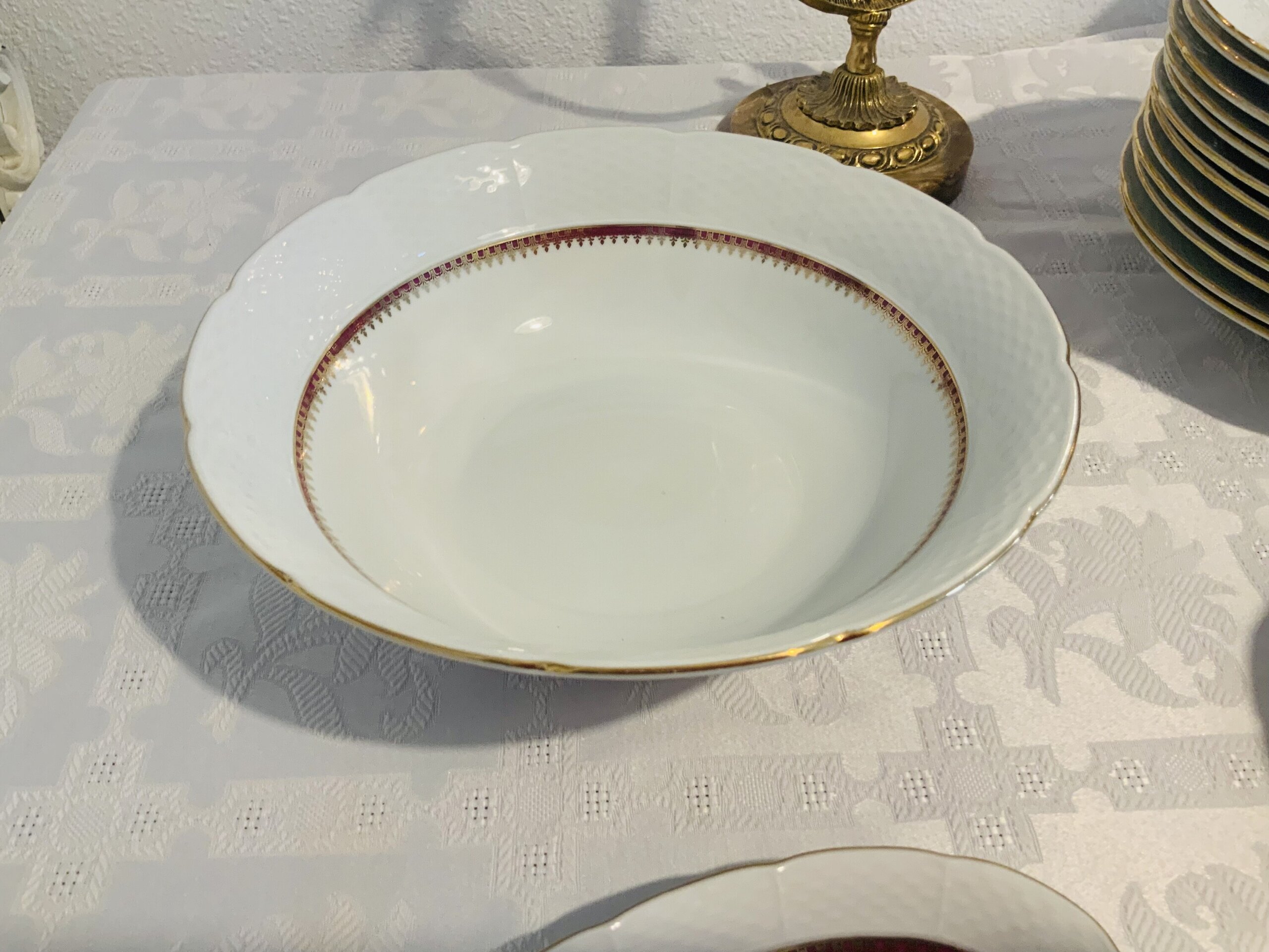 Vajilla Thun rojo-oro 83 piezas - 6