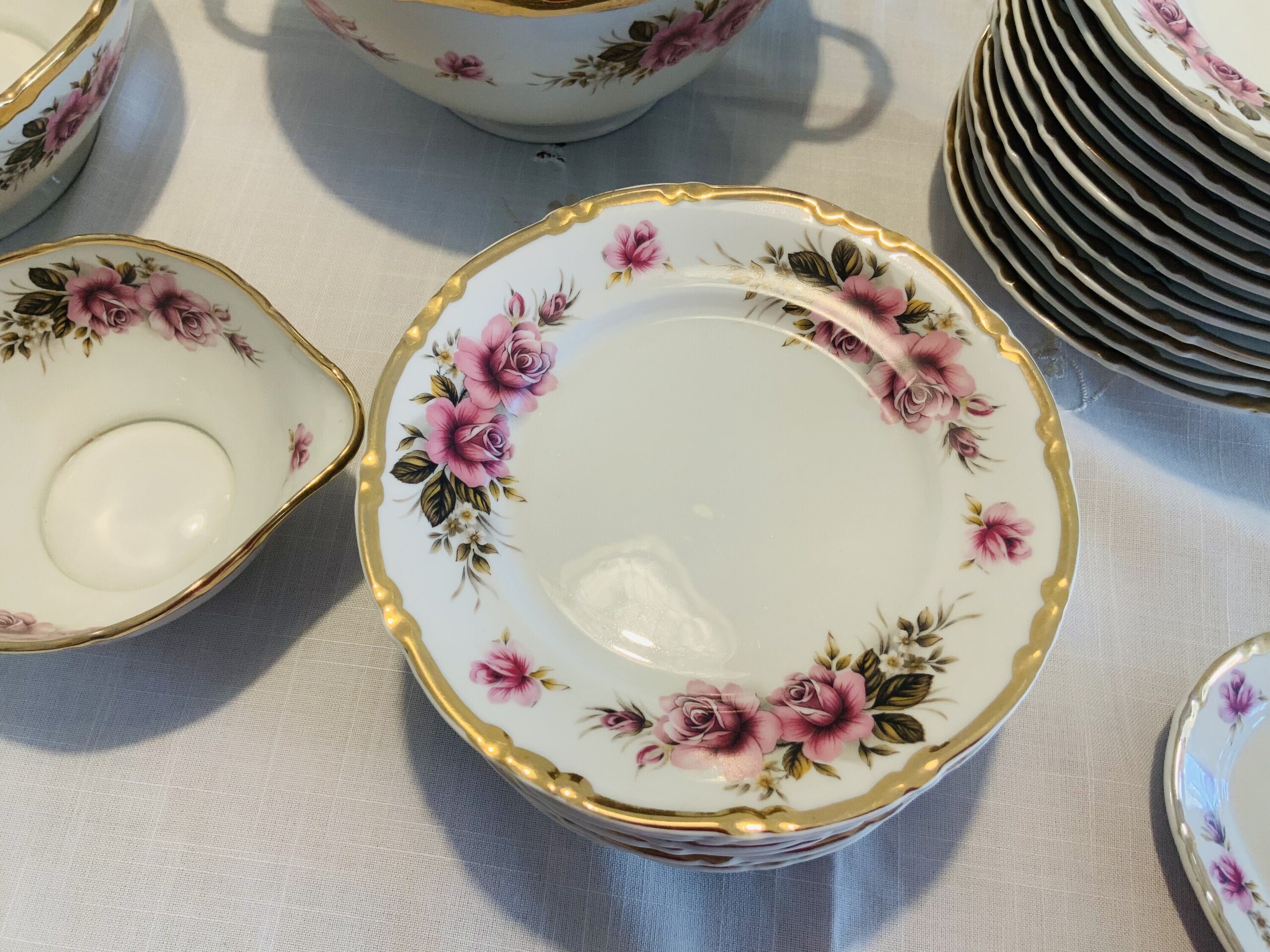 Juego de Vajilla floreada Vintage - 2