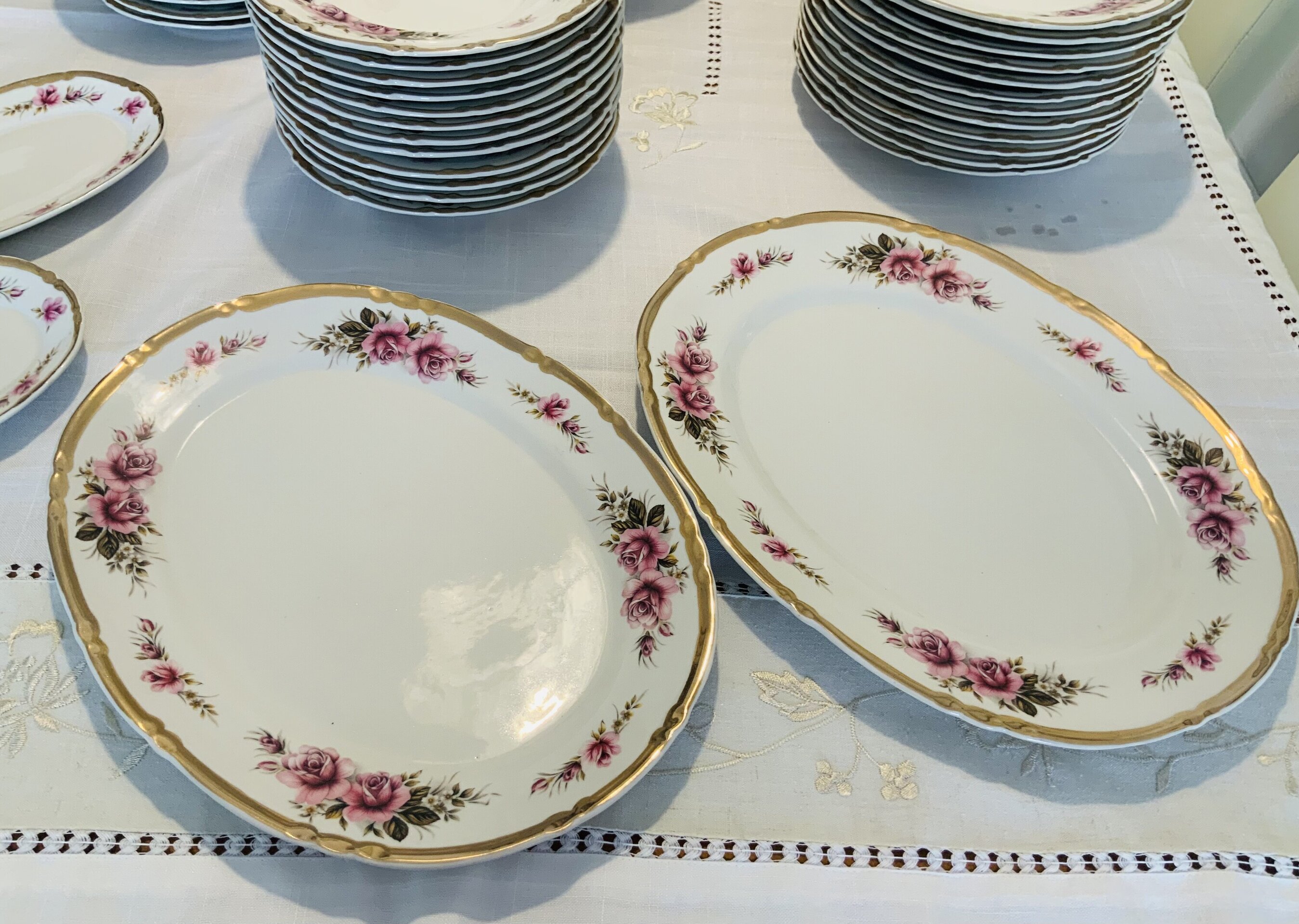 Juego de Vajilla floreada Vintage - 4