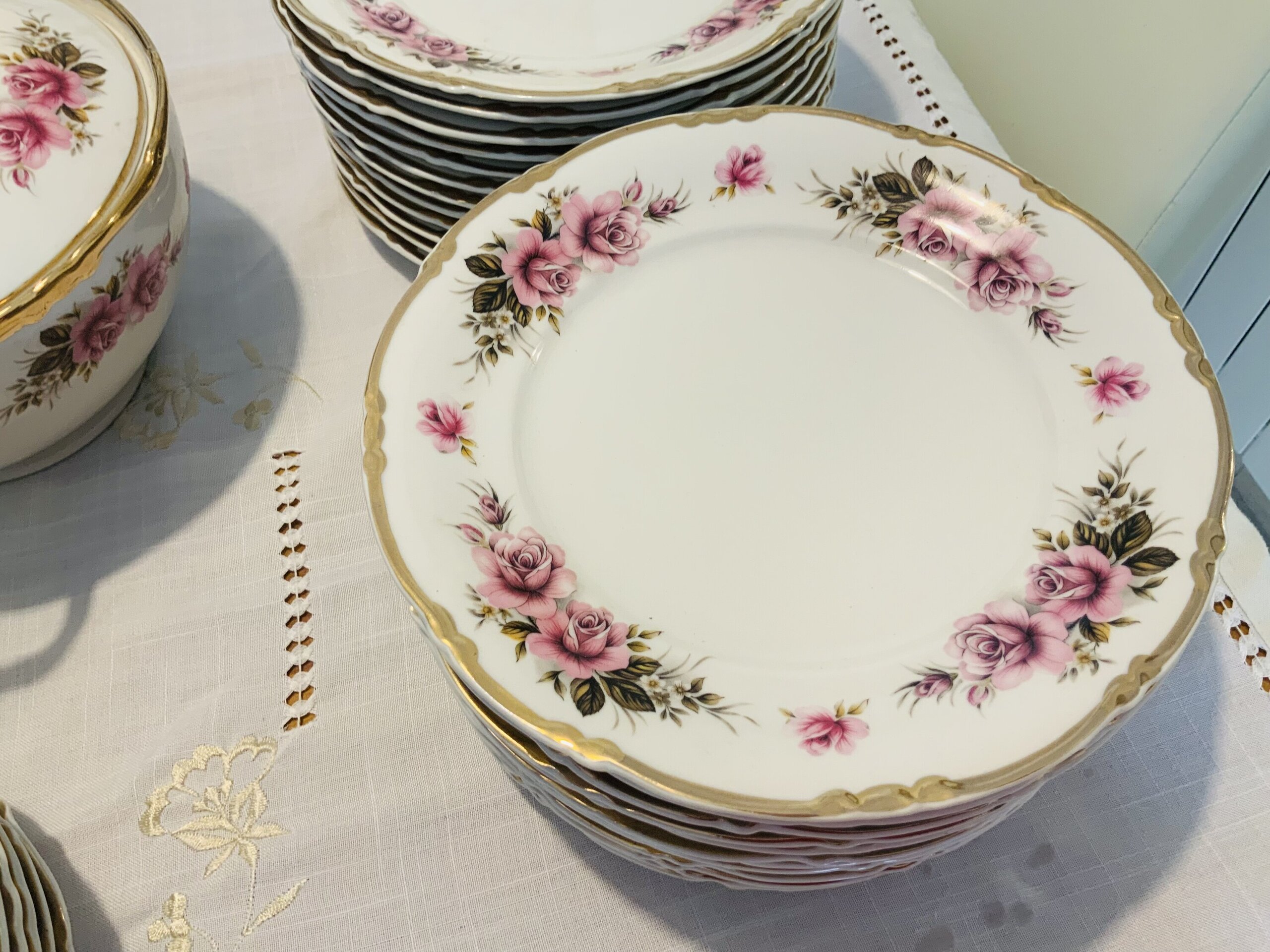 Juego de Vajilla floreada Vintage - 7