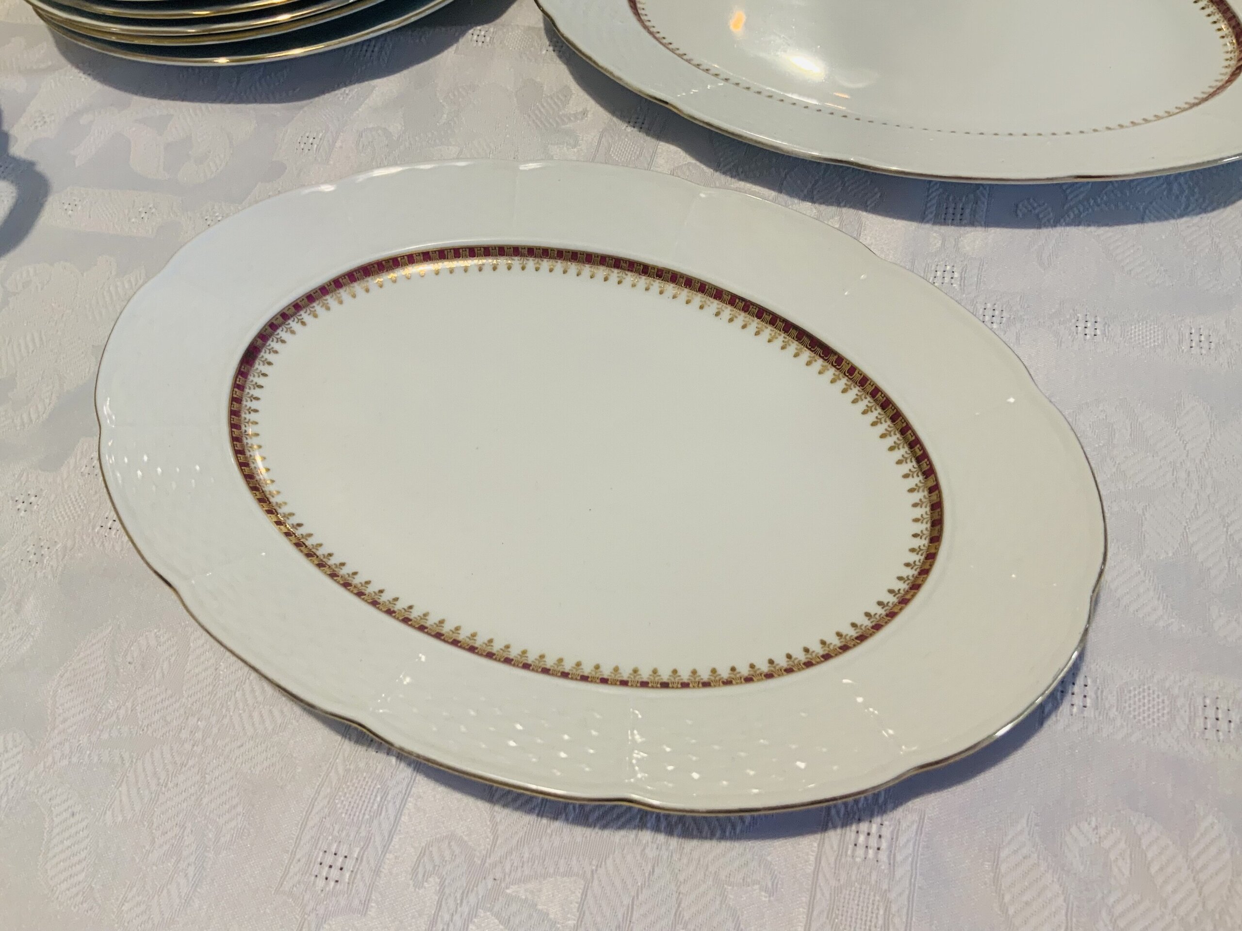 Vajilla Thun rojo-oro 83 piezas - 4